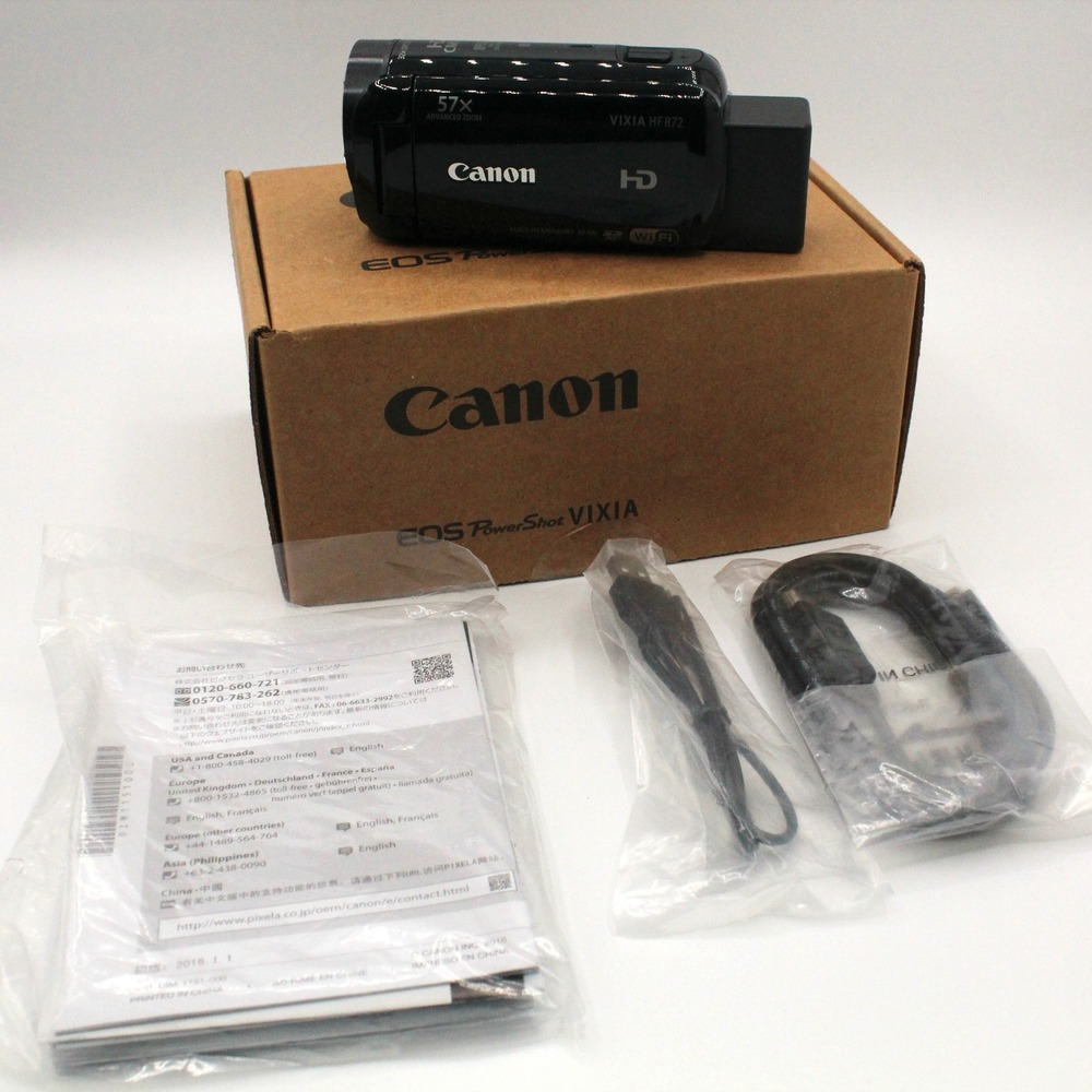 Canon Vixia HF R72 Camcorder Full HD 32GB 57x Zoom Touchscreen WiFi Black MINT